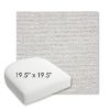 Picture of Nurture Pebble | 19.5" x 19.5" Bullnose Contoured Rounded Back Wicker Chair Cushion - Sunbrella© Fabric