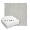 Picture of Pashmina Fog | 19.5" x 19.5" Bullnose Contoured Rounded Back Wicker Chair Cushion - Sunbrella© Fabric