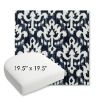 Picture of Patra Indigo | 19.5" x 19.5" Bullnose Contoured Rounded Back Wicker Chair Cushion - Sunbrella© Fabric