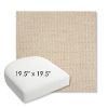 Picture of Piazza Dune | 19.5" x 19.5" Bullnose Contoured Rounded Back Wicker Chair Cushion - Sunbrella© Fabric