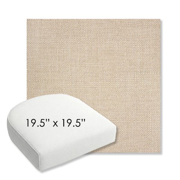 Picture of Piazza Dune | 19.5" x 19.5" Bullnose Contoured Rounded Back Wicker Chair Cushion - Sunbrella© Fabric