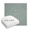 Picture of Piazza Mist | 19.5" x 19.5" Bullnose Contoured Rounded Back Wicker Chair Cushion - Sunbrella© Fabric