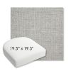 Picture of Piazza Pebble | 19.5" x 19.5" Bullnose Contoured Rounded Back Wicker Chair Cushion - Sunbrella© Fabric