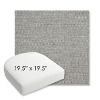 Picture of Piazza Stone | 19.5" x 19.5" Bullnose Contoured Rounded Back Wicker Chair Cushion - Sunbrella© Fabric
