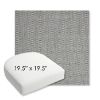 Picture of Pique Ash | 19.5" x 19.5" Bullnose Contoured Rounded Back Wicker Chair Cushion - Sunbrella© Fabric