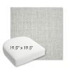 Picture of Pique Cloud | 19.5" x 19.5" Bullnose Contoured Rounded Back Wicker Chair Cushion - Sunbrella© Fabric