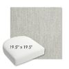 Picture of Pique Gravel | 19.5" x 19.5" Bullnose Contoured Rounded Back Wicker Chair Cushion - Sunbrella© Fabric