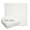 Picture of Pique Salt | 19.5" x 19.5" Bullnose Contoured Rounded Back Wicker Chair Cushion - Sunbrella© Fabric