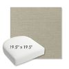 Picture of Play Sage | 19.5" x 19.5" Bullnose Contoured Rounded Back Wicker Chair Cushion - Sunbrella© Fabric