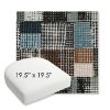Picture of Pop Fizz | 19.5" x 19.5" Bullnose Contoured Rounded Back Wicker Chair Cushion - Sunbrella© Fabric