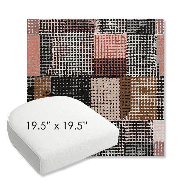 Picture of Pop Tart | 19.5" x 19.5" Bullnose Contoured Rounded Back Wicker Chair Cushion - Sunbrella© Fabric