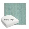 Picture of Posh Aqua | 19.5" x 19.5" Bullnose Contoured Rounded Back Wicker Chair Cushion - Sunbrella© Fabric