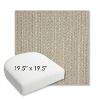 Picture of Posh Ash | 19.5" x 19.5" Bullnose Contoured Rounded Back Wicker Chair Cushion - Sunbrella© Fabric