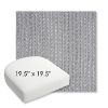 Picture of Posh Graphite | 19.5" x 19.5" Bullnose Contoured Rounded Back Wicker Chair Cushion - Sunbrella© Fabric