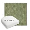 Picture of Posh Shamrock | 19.5" x 19.5" Bullnose Contoured Rounded Back Wicker Chair Cushion - Sunbrella© Fabric