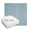Picture of Posh Sky | 19.5" x 19.5" Bullnose Contoured Rounded Back Wicker Chair Cushion - Sunbrella© Fabric