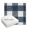 Picture of Preso Indigo | 19.5" x 19.5" Bullnose Contoured Rounded Back Wicker Chair Cushion - Sunbrella© Fabric