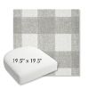 Picture of Preso Pebble | 19.5" x 19.5" Bullnose Contoured Rounded Back Wicker Chair Cushion - Sunbrella© Fabric