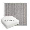 Picture of Proven Ash | 19.5" x 19.5" Bullnose Contoured Rounded Back Wicker Chair Cushion - Sunbrella© Fabric