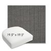 Picture of Proven Charcoal | 19.5" x 19.5" Bullnose Contoured Rounded Back Wicker Chair Cushion - Sunbrella© Fabric