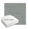 Picture of Rafi Mist | 19.5" x 19.5" Bullnose Contoured Rounded Back Wicker Chair Cushion - Sunbrella© Fabric