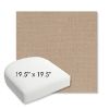 Picture of Remix Camel | 19.5" x 19.5" Bullnose Contoured Rounded Back Wicker Chair Cushion - Sunbrella© Fabric