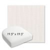 Picture of Replay Linen | 19.5" x 19.5" Bullnose Contoured Rounded Back Wicker Chair Cushion - Sunbrella© Fabric