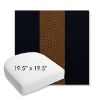 Picture of Rothko Bourbon Blue | 19.5" x 19.5" Bullnose Contoured Rounded Back Wicker Chair Cushion - Sunbrella© Fabric