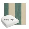 Picture of Rothko Mermaid | 19.5" x 19.5" Bullnose Contoured Rounded Back Wicker Chair Cushion - Sunbrella© Fabric