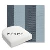 Picture of Rothko Oceanfront | 19.5" x 19.5" Bullnose Contoured Rounded Back Wicker Chair Cushion - Sunbrella© Fabric