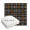 Picture of Rubix Center City | 19.5" x 19.5" Bullnose Contoured Rounded Back Wicker Chair Cushion - Sunbrella© Fabric