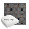 Picture of Rubix Vintage Denim | 19.5" x 19.5" Bullnose Contoured Rounded Back Wicker Chair Cushion - Sunbrella© Fabric