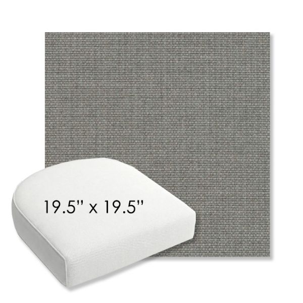 Picture of Shelter Surf | 19.5" x 19.5" Bullnose Contoured Rounded Back Wicker Chair Cushion - Sunbrella© Fabric