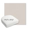 Picture of Shelter White | 19.5" x 19.5" Bullnose Contoured Rounded Back Wicker Chair Cushion - Sunbrella© Fabric