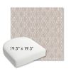 Picture of Solve Linen | 19.5" x 19.5" Bullnose Contoured Rounded Back Wicker Chair Cushion - Sunbrella© Fabric