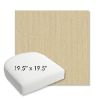 Picture of Spectrum Sand | 19.5" x 19.5" Bullnose Contoured Rounded Back Wicker Chair Cushion - Sunbrella© Fabric