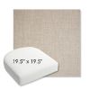 Picture of Switch Flax | 19.5" x 19.5" Bullnose Contoured Rounded Back Wicker Chair Cushion - Sunbrella© Fabric