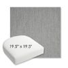 Picture of Switch Silver | 19.5" x 19.5" Bullnose Contoured Rounded Back Wicker Chair Cushion - Sunbrella© Fabric