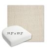 Picture of Tailored Snow | 19.5" x 19.5" Bullnose Contoured Rounded Back Wicker Chair Cushion - Sunbrella© Fabric