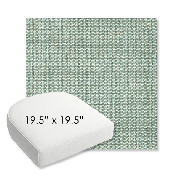 Picture of Tailored Spa | 19.5" x 19.5" Bullnose Contoured Rounded Back Wicker Chair Cushion - Sunbrella© Fabric
