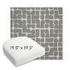Picture of Toggle Greystone | 19.5" x 19.5" Bullnose Contoured Rounded Back Wicker Chair Cushion - Sunbrella© Fabric