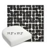 Picture of Toggle Inkblot | 19.5" x 19.5" Bullnose Contoured Rounded Back Wicker Chair Cushion - Sunbrella© Fabric