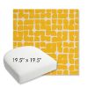 Picture of Toggle Lemon Drop | 19.5" x 19.5" Bullnose Contoured Rounded Back Wicker Chair Cushion - Sunbrella© Fabric