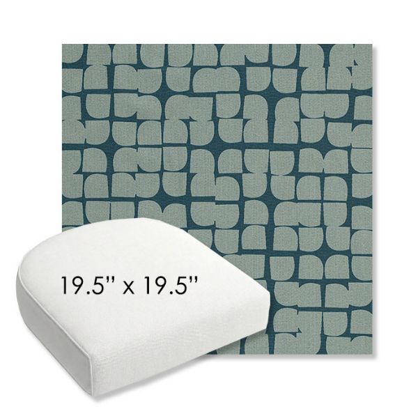 Picture of Toggle Splash | 19.5" x 19.5" Bullnose Contoured Rounded Back Wicker Chair Cushion - Sunbrella© Fabric