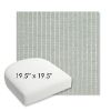 Picture of Trail Sky | 19.5" x 19.5" Bullnose Contoured Rounded Back Wicker Chair Cushion - Sunbrella© Fabric