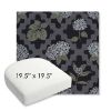 Picture of Trellis Morning Glory | 19.5" x 19.5" Bullnose Contoured Rounded Back Wicker Chair Cushion - Sunbrella© Fabric