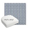 Picture of Underline Denim | 19.5" x 19.5" Bullnose Contoured Rounded Back Wicker Chair Cushion - Sunbrella© Fabric