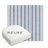 Picture of Unwind Sky | 19.5" x 19.5" Bullnose Contoured Rounded Back Wicker Chair Cushion - Sunbrella© Fabric