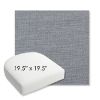 Picture of Willa Haze | 19.5" x 19.5" Bullnose Contoured Rounded Back Wicker Chair Cushion - Sunbrella© Fabric