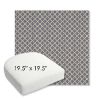 Picture of Yardly Hydrangea | 19.5" x 19.5" Bullnose Contoured Rounded Back Wicker Chair Cushion - Sunbrella© Fabric